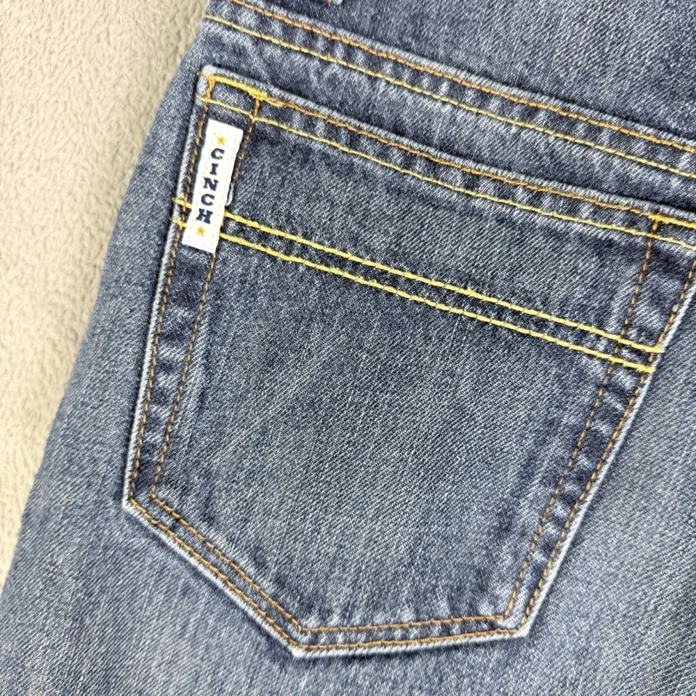 Cinch Mens Straight Leg Denim Jeans Pants Blue Medium Wash 27x36 MB92834013